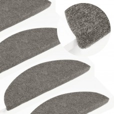 Kāpņu paklāji, 10 gab., pašlīmējoši, 65x22,5x3,5 cm, pelēki