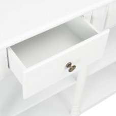 Konsoles galds, balts, 110x30x76 cm, inženierijas koks