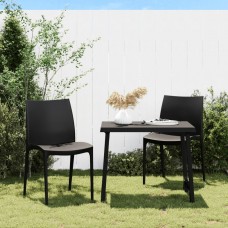 Dārza krēsli, 2 gb., antracītpelēki, 50x46x80 cm, polipropilēns