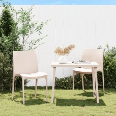 Dārza krēsli, 2 gb., krēmbalti, 50x46x80 cm, polipropilēns