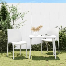 Dārza krēsli, 2 gb., balti, 50x46x80 cm, polipropilēns