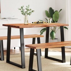 Virtuves galds, dabīgas formas malas, 110x70x75 cm, akācija