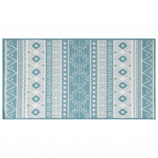 Āra paklājs, zils un balts, 80x150 cm, abpusējs