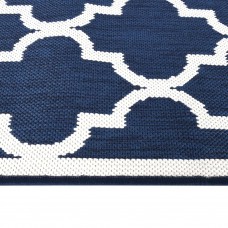 Āra paklājs, zils un baltu, 80x150 cm, abpusējs