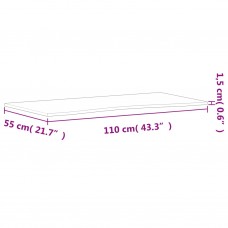 Rakstāmgalda virsma, 110x(50-55)x1,5 cm, dižskābarža masīvkoks