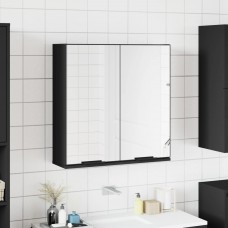 Vannasistabas spoguļskapītis, melns, 64x20x67 cm