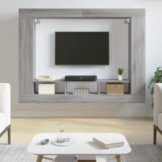 Tv skapītis, pelēka ozolkoka, 152x22x113 cm, inženierijas koks