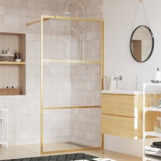 Dušas siena, caurspīdīgs esg stikls, 100x195 cm, zeltaina