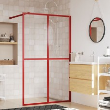 Dušas siena, caurspīdīgs esg stikls, 118x195 cm, sarkana