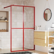 Dušas siena, caurspīdīgs esg stikls, 140x195 cm, sarkana