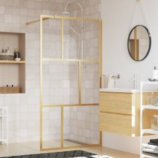 Dušas siena, caurspīdīgs esg stikls, 115x195 cm, zeltaina
