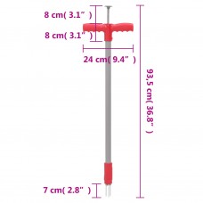 Nezāļu noņemšanas rīks, sarkans, pelēks, 93,5 cm, alumīnijs