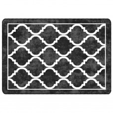 Paklājs, 120x180 cm, mazgājams, neslīdošs, melna un balta