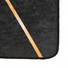 Paklājs, 120x180 cm, mazgājams, neslīdošs, melna ar zelta
