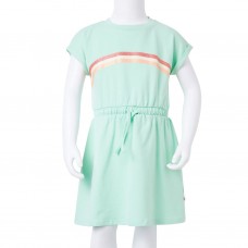 Bērnu kleita ar aukliņu, spilgti zaļi, 104
