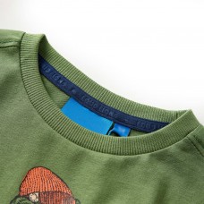 Bērnu krekls ar garām piedurknēm, gaiša haki, 104