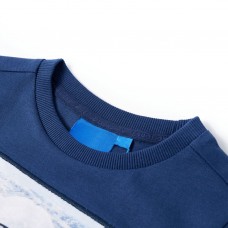 Bērnu krekls ar garām piedurknēm, džinsa zils, 104