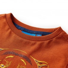 Bērnu krekls ar garām piedurknēm, gaiši oranžs, 140