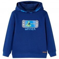Bērnu džemperis ar kapuci, tumši zils, 128