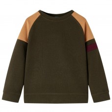 Bērnu džemperis, tumša haki krāsa, gaiši brūna krāsa, 104