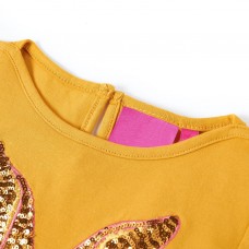 Bērnu krekls ar garām piedurknēm, dzeltenbrūns, 128