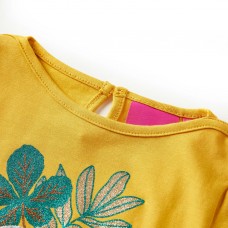 Bērnu krekls ar garām piedurknēm, dzeltenbrūns, 140