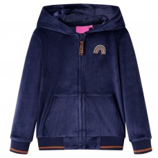 Bērnu jaka ar kapuci, tumši zila, 128