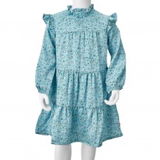 Bērnu kleita ar garām piedurknēm, zila, 128