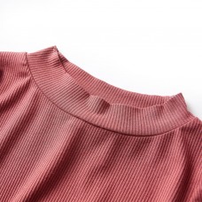 Bērnu krekls ar garām piedurknēm, apkakli, sarkans, 140