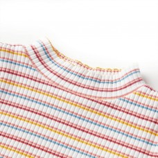 Bērnu krekls ar garām piedurknēm, apkakli, svītrains, bēšs, 104