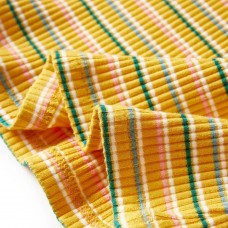 Bērnu krekls ar garām piedurknēm un augsto apkakli, dzeltenbrūns, 128