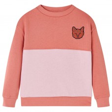 Bērnu džemperis, krāsu bloki, rozā, 140