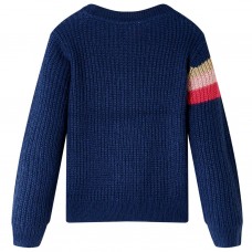 Bērnu džemperis, adīts, tumši zils, 116