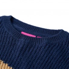Bērnu džemperis, adīts, tumši zils, 116