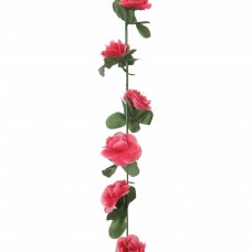 Mākslīgo ziedu vītnes, 6 gab., sarkanas rozes, 250 cm