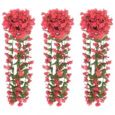 Mākslīgo ziedu vītnes, 3 gab., rozi, 85 cm