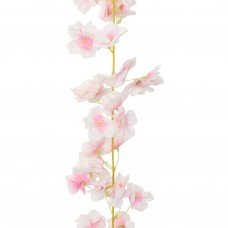 Mākslīgo ziedu vītnes, 6 gab., gaiši rozā, 180 cm
