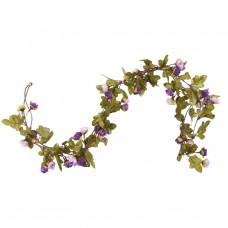 Mākslīgo ziedu vītnes, 6 gab., violetas, 215 cm