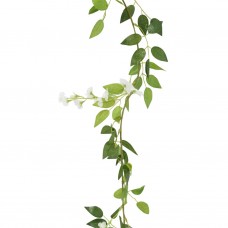 Mākslīgo ziedu vītnes, 6 gab., balts, 200 cm