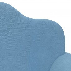 Divvietīgs bērnu dīvāns, zila, mīksts plīšs