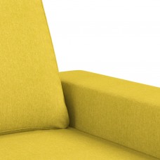 Trīsdaļīgs dīvānu komplekts, gaiši dzeltens audums