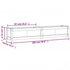 Dārza puķu kaste, 180x31x31 cm, impregnēts priedes koks