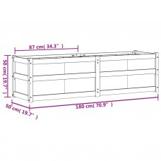 Dārza puķu kaste, 180x50x50 cm, impregnēts priedes koks