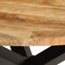 Virtuves galds, ø110x75 cm, neapstrādāts mango masīvkoks
