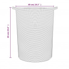Uzglabāšanas grozs, melns ar baltu, ø49x65 cm, kokvilna