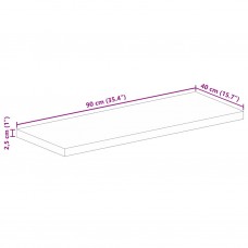 Galda virsma, 90x40x2,5 cm, taisnstūra, raupjš mango masīvkoks