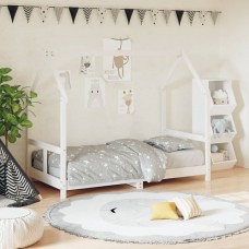 Bērnu gultas rāmis, balts, 80x160 cm, priedes masīvkoks