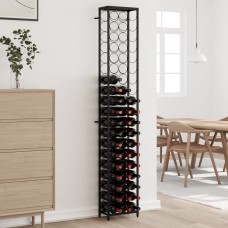 Vīna pudeļu plaukts 57 pudelēm, 34x18x200 cm, kalta dzelzs