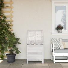 Dārza uzglabāšanas kaste, balta, 50x49x56,5 cm, egles koks