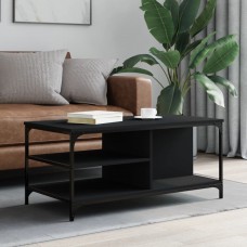 Kafijas galdiņš, melns, 100x50x45 cm, inženierijas koks